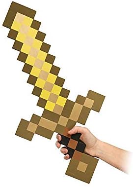 Spainbox Pixel Sword made in Foam - Gold