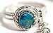 Exquisite Peruvian Alpaca Silver Slave Bracelet (Turquoise)