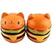 Jumbo Slow Rising squishies Kawaii Cat Hamburger Cream Scented Stress Relief large Kawaii Squishy as Collection Gift Toy (Orange)