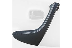 RedlineGoods Door Pull Covers Compatible with Mazda Miata NB 1998-05. Tailor Made - not Universal. Genuine top-Grade Italian Latte Leather with Black Thread