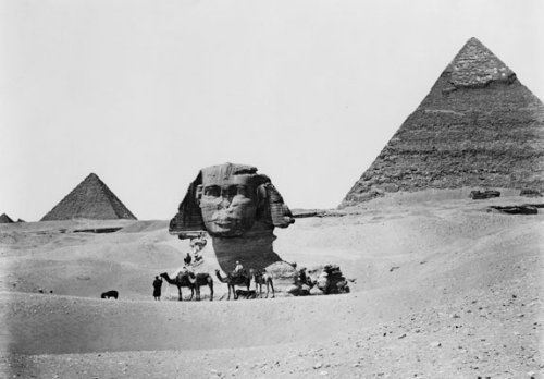 PH07 Vintage 1860-1890 Egypt Egyptian Sphinx Pyramids Cairo Photo Photograph Re-Print - A3 (432 x 305mm) 16.5" x 11.7"
