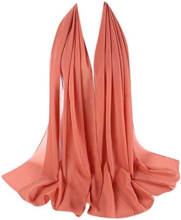 ZAR FASHIONS175X80 Maxi *Chiffon* Premium Quality Plain Scarf Hijab Sarong Showl Large Silk SACL CLOTHING