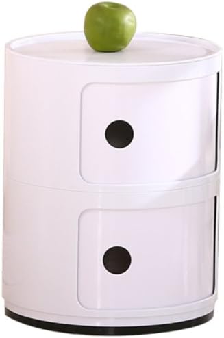FJIWDTGYHFGT Simple Modern,Multi-Function Round Plastic Storage Cabinet Mini Bedside Cabinet Bedroom Corner Cabinet Locker-A