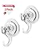 LUXEAR Suction Cup Hook Towel Hooks Shower Hooks Removable Kitchen Suction Hooks Vacuum Wall Holder for Home Bathroom Holder for Loofah Sponge Towel Key Coat Bag - 2 Pack