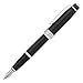 Cross Bailey Fountain Pen, Medium Point, 0.85mm, Matte Black Barrel, with 6 Black Ink Cartridges (AT0456H-11MS/3)