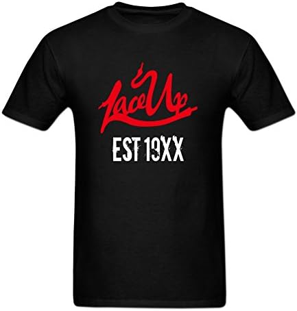 Rapper Machine Gun Kelly MGK Lace Up Est 19xx Logo Print T-shirt Men's T-shirt XXL Black