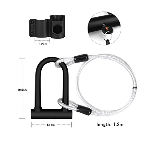 Sports Cycling DINOKA Bike U Lock Heavy Duty High Security D Shackle