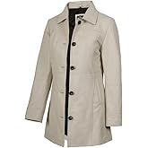 Decrum Leather Coats for Women - Carcoat Style Winter Fashion Womens Long Leather Jackets