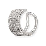 Sterling Silver Micro Pave CZ Single Ear Cuff Earring