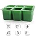 2 Pack Silicone Ice Shot Glass Mold, 6 Cups Square Green Ice Cube Tray, Jelly Tray, Cake Cup Mold, Food Grade Silicone Ice Shot - Green