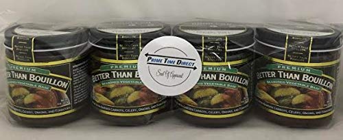 Better Than Bouillon Premium Seasoned Vegetable Base 8 oz (Pack of 4) in a Prime Time Direct Sealed Bag