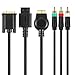 TNP Wii / PS3 to VGA Cable – HD Video + RCA Stereo Audio AV Extension Wire Cord Plug For HDTV Computer PC Monitor Display Compatible with Nintendo Wii and Sony PlayStation 3 PS3 Gaming Consolethumb 3
