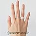 Knot Theory Bliss Thin Stackable Silicone Ring - Rose Gold Pearl White Silver 2mm Slim Wedding Band Size 7 Pyramid & Braided Twist