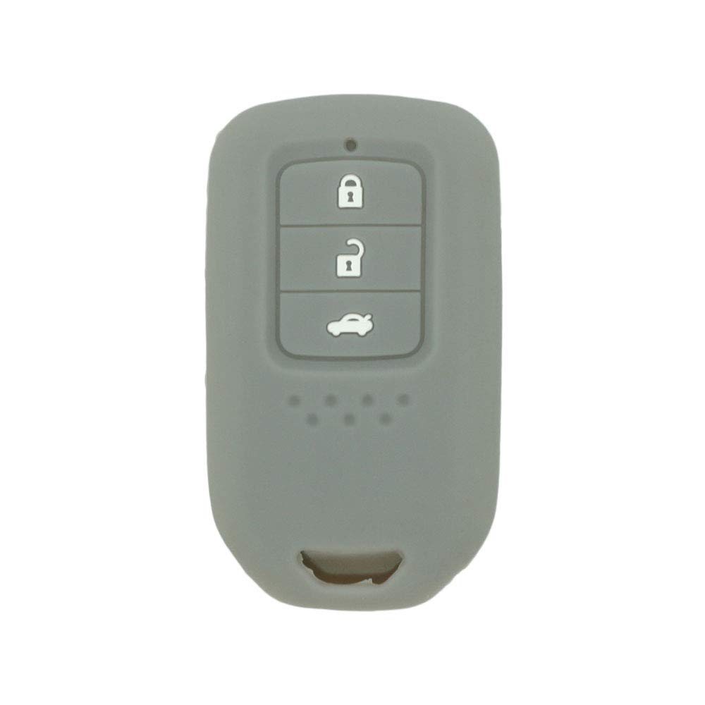 BROVACS Silicone Cover Protector Case Holder Skin Jacket Compatible with HONDA 3 Button Smart Remote Key Fob CV4209 Grey