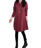 BININBOX Women's New Autumn Casual Slim Long Sleeve Linen Dress