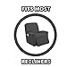 Golden Linens One piece Stretch Recliner Chair Furniture Slipcovers with Remote Pocket Fit most Recliner Chairs (Gray)