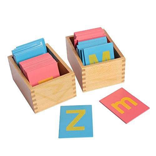 Montessori Lower and Capital Case Sandpaper Letters w/ Boxes