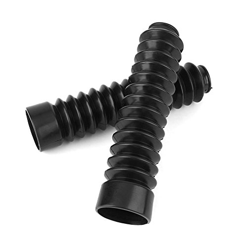 Photo 1 of 1 Pair Universal Motorcycle Fork Cover Gaiters, Rubber Front Fork Gaiters Boots Shock Damping Dust Cover, 215 * 45 * 30mm