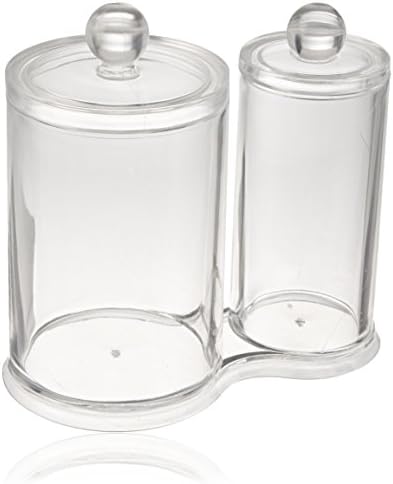 PartyWoo Makeup Organizer Cotton Pads Holder Swab Jar Divider