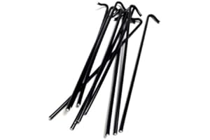 Ozark Fence - 9 Gauge Heavy Duty Fence Ties - Hooked Aluminum Wire Ties for Black Chain Link Fence - Ties Chain Link Fence Wire to Posts and Rails (Black Coated Aluminum, 8-1/4" - 100 Pack)