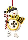 Boston Bruins Jolly Snowman Christmas Ornament