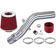 Velocity Concepts Red Short Ram Air Intake Kit + Filter Compatible with 06-11 Lexus IS350 IS250 2.5L 3.5L V6