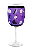 Joe Jacket Wine Glass Insulator, Neoprene Sleeve, Cat Lovers Gift - Cats (many colors avail.)
