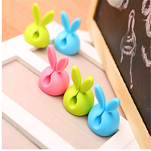 Kuke Rabbit Ear Cable Winder - Rabbit Ears Cable Holder Solid Silicone Cartoon Electrical Wire Cable Clamp,Set of 4 - Thumbnail 5