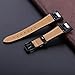 bayite Leather Band for Fitbit Charge 2, Black with line, 5.5