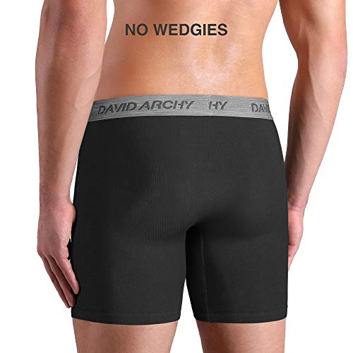 DAVID ARCHY Men's 3 Pack Luxury Micro Modal Underwear Breathable Ultra