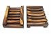 Dark Brown Hawaii Style Bathroom Sink Deck Soap Holder Wooden Soap Dish Rectangular Hand Craft Natural Soap Holder