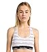 Calvin Klein Women`s Modern Cotton Bralette 1 Pack (Rose Bowl Stripe(QF1659-973)/White, Large)