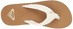 Roxy Girl's Porto Sandal Flip Flop, Cream, 2 M US