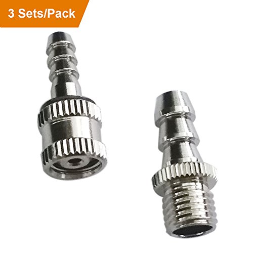 Female Screw Connector & Male Screw Connector, NIBP Cuff Air Hose Connector (3 Sets/Package)
