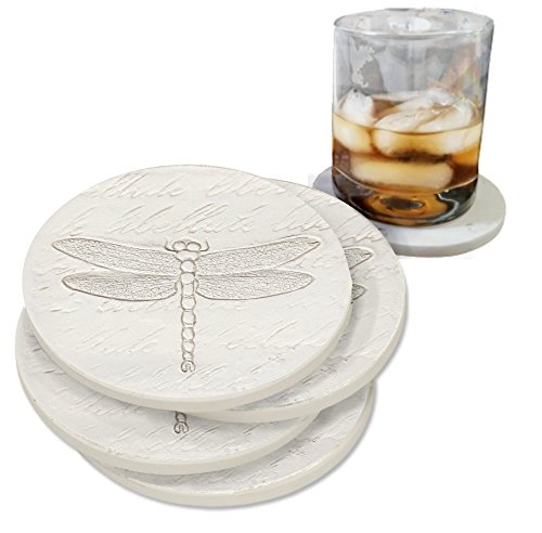 Dragonfly Absorbent Drink Coasters (set of 4) - Made in USA