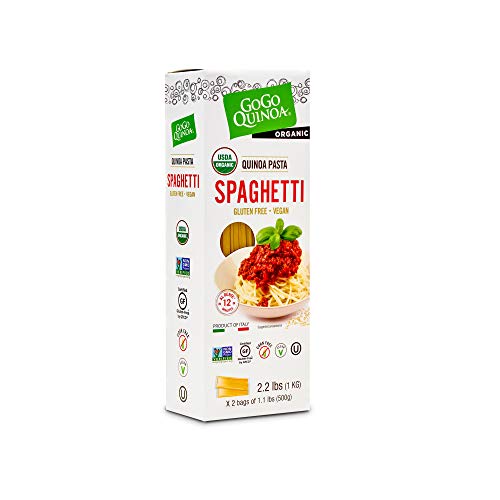 GoGo Quinoa Organic Spaghetti, Gluten Free Pasta. Vegan, Non GMO & Corn Free 2lbs