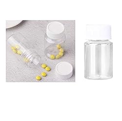 HLLMX 8 PCS Plastic Clear Empty Bottle Pill Bottle