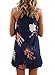 Asvivid Womens Tropical Floral Halter Short Summer Dresses for Women Casual Hawaiian Dress Beach Vacation Dress L Red