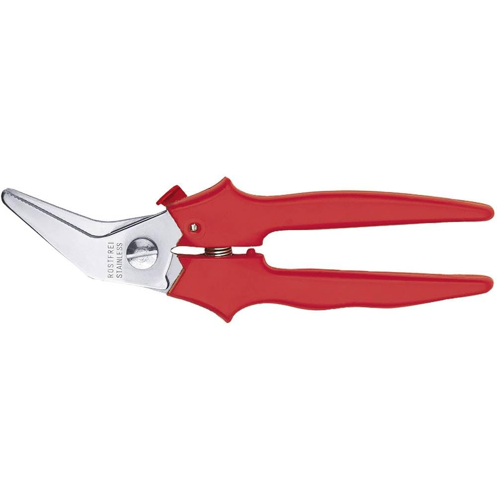 Bessey D48A Angled Combi-Scissors, Red/Grey