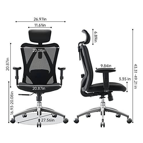 SIHOO M18 Ergonomic Office Chair For Big And Tall People Adjustable