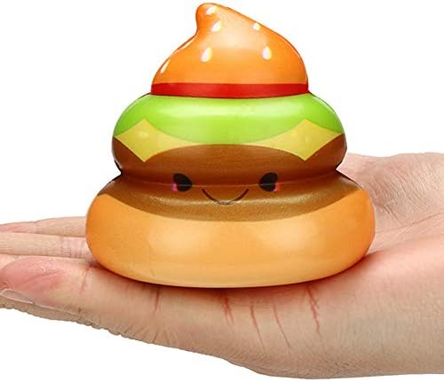 Squishy Toys,Squishies Kawaii Yummy Hamburger Poo Slow Rising Cream Scented Stress Relief Toy