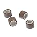 Leegoal 600 Pcs Brown 5mm Silicone Lined Micro Rings Links Beads Linkies For I Tip Hair Extensions