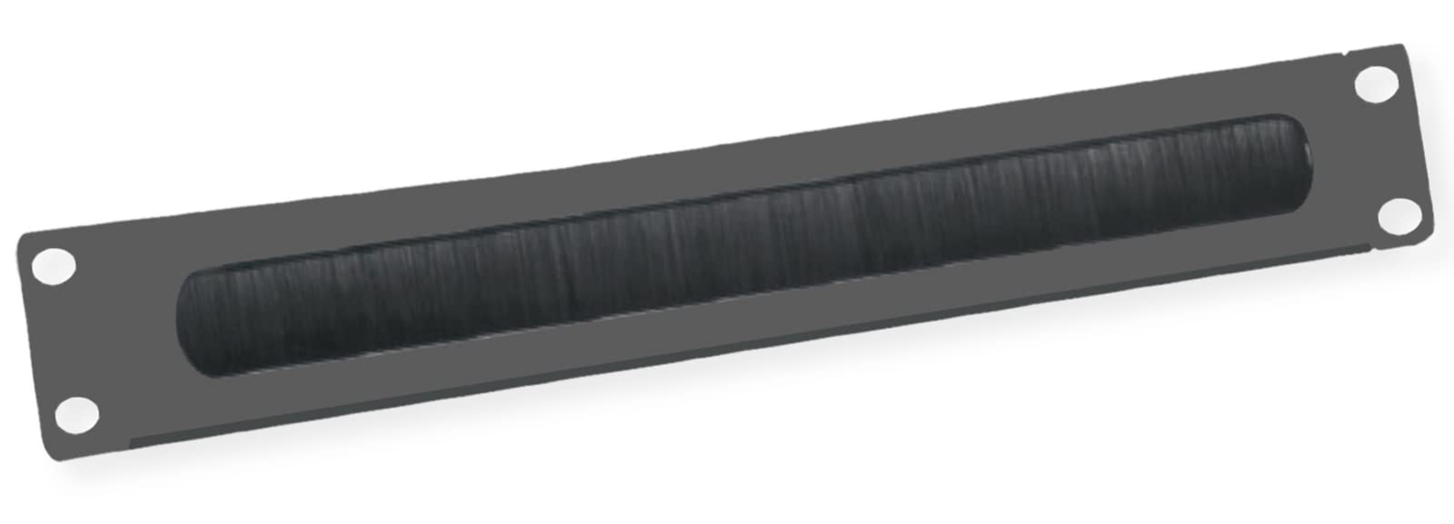 VALUE 19 inch cable guide 2 HE with brush seal, RAL 9005 jet black