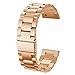 Valkit for Gear Sport/ Gear S2 Classic Bands - 20mm Stainless Steel Watch Band, Metal Replacement Strap For Samsung Gear Sport SM-R600/ Gear S2 Classic Smart Watch (SM-732 & SM-735) Small - Rose Gold