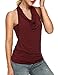 Zeagoo Womens Lightweight Sexy Halter Top Wine Red X-Large