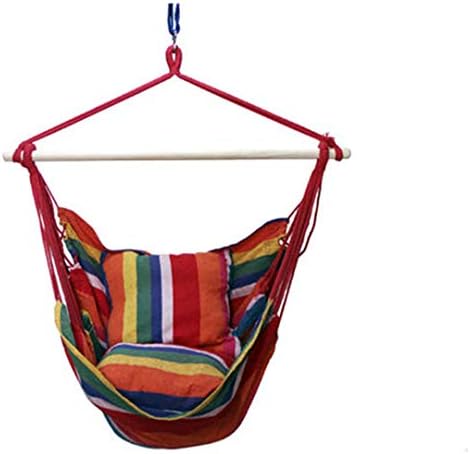 Xiuancum パティオポーチ 吊り下げ コットンロープ スイングチェアシート ハンモック スイングウッド アウトドア 屋内スイング