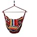 XiuanCum Patio Porch Hanging Cotton Rope Swing Chair Seat Hammock Swinging Wood Outdoor Indoor Swing Seat Hammcthumb 2