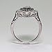 Challyhope Rings, Fashion Elegant Studded Crystal Silver Sapphire Cubic Zirconia Diamond Band Ring Women Jewelry Gift (Silver, 7)