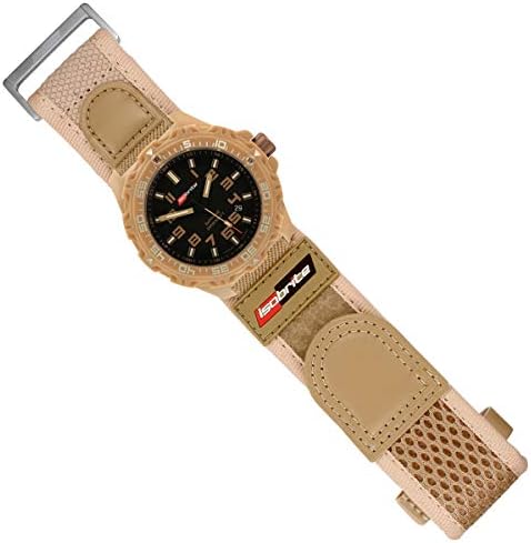 ISO314 Valor Series Tan/Black T100 Watch Nylon with Hook and Loop Fastened Band