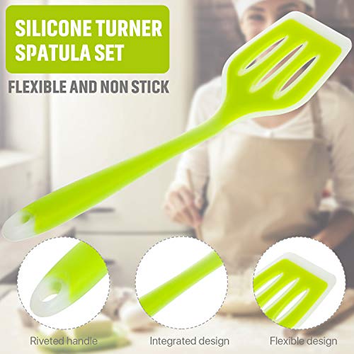 2 Pieces Silicone Turner Spatula Slotted Spatula Heat Resistant Rubber Spatula Non Stick Kitchen Utensil For Cooking Fish Eggs Pancakes 21 Inches Pricepulse